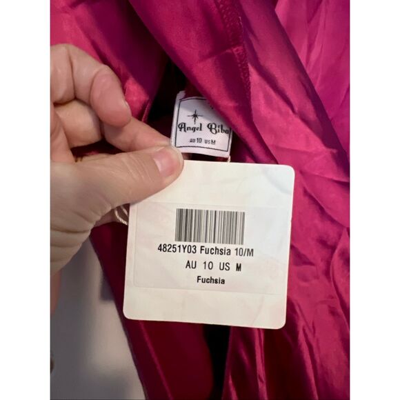 NWT Selfie Leslie Fuchsia Side Ruch / Wrap Dress - Picture 6 of 6